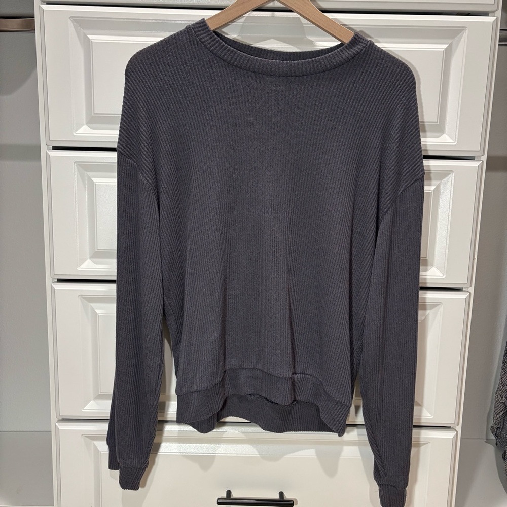 Honeydew Intimates Super Soft Gray Ribbed Knit Top